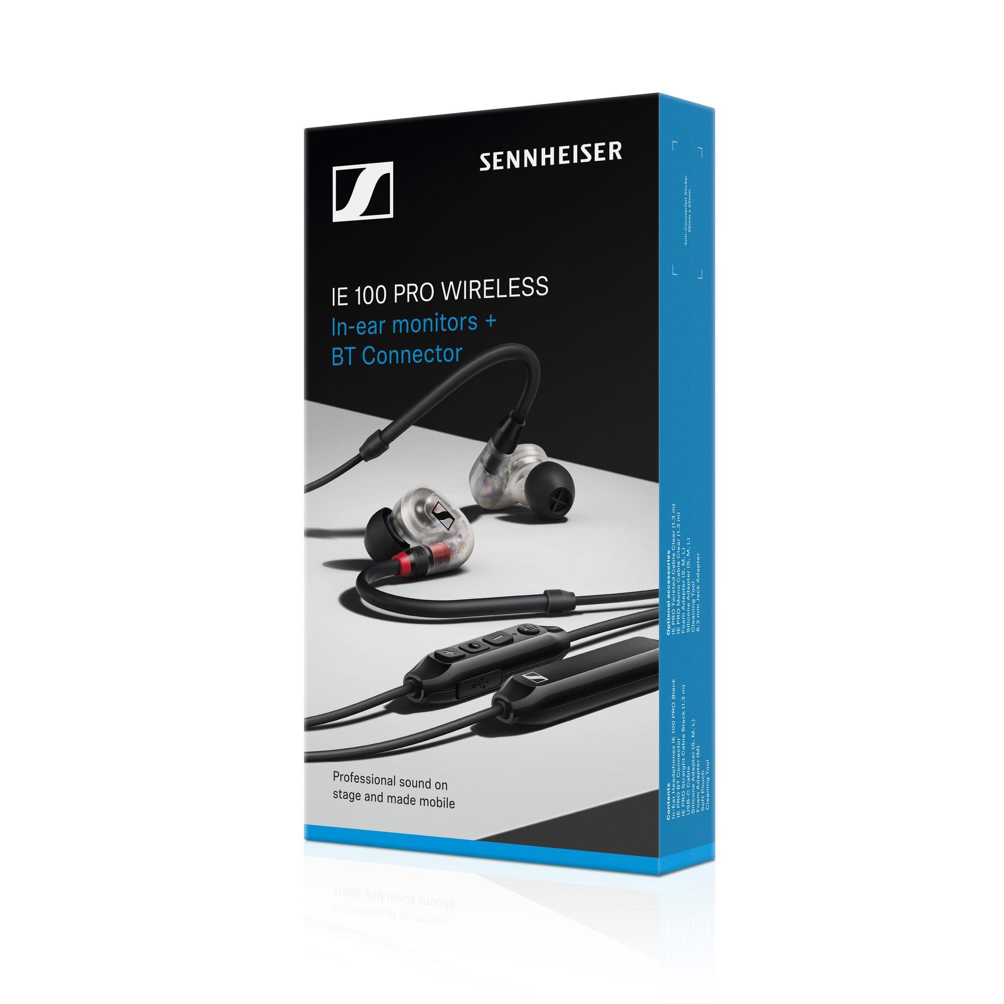 Sennheiser IE 100 PRO Wireless - Bluetooth Dynamic In-Ear Monitors (Clear)