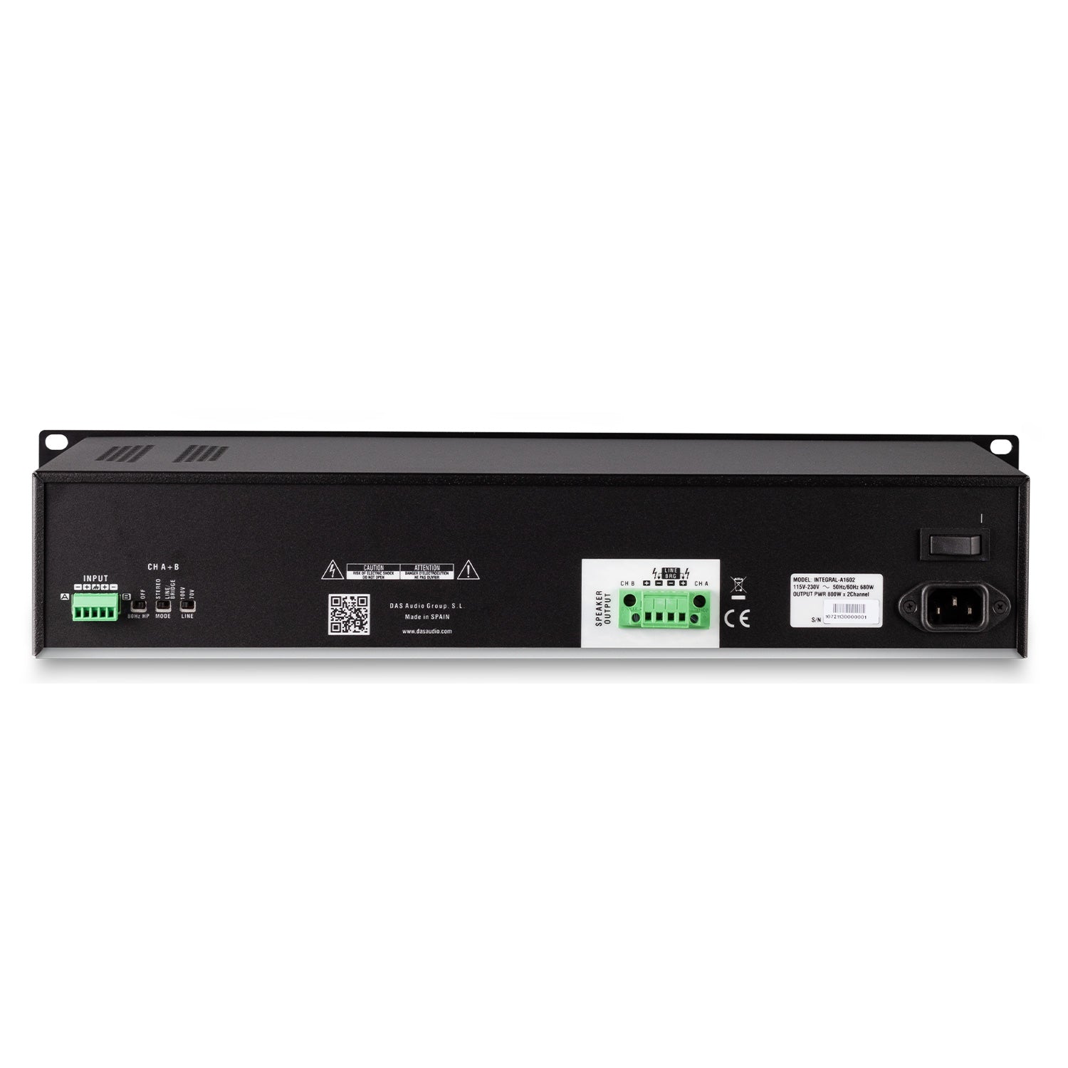 DAS INTEGRAL-A1602- Two-Channel Install Power Amplifiier
