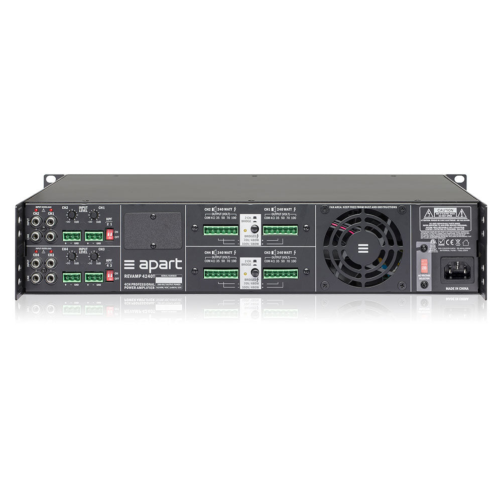 Biamp REVAMP4240T - 4-Channel Installation Power Amplifier