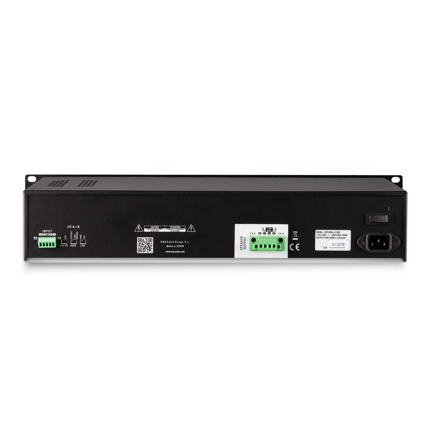 DAS INTEGRAL-A1002 - Two-Channel Install Power Amplifiier