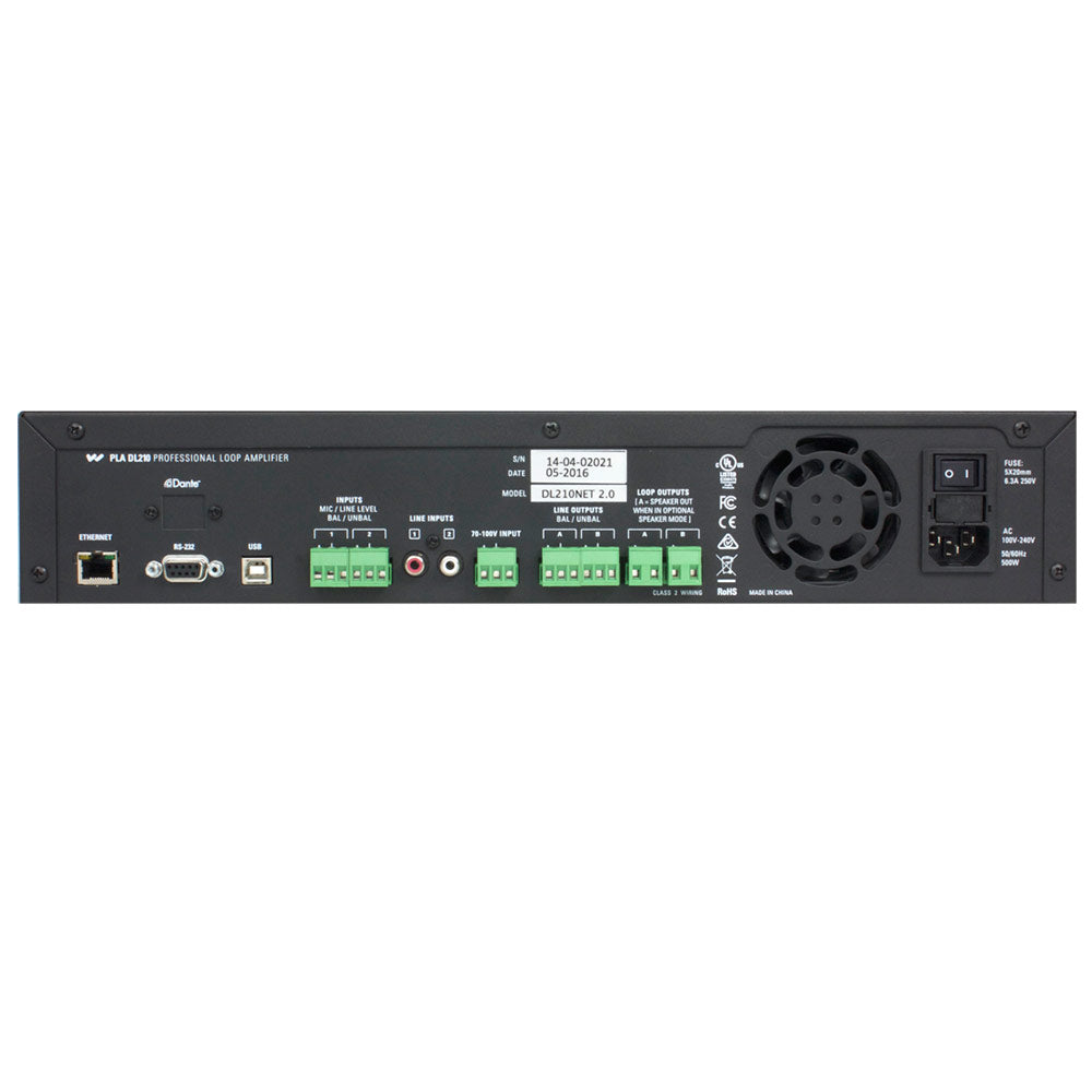 Williams Sound DL210 NET 2.0 Large-Area, 48-Volt Induction Loop Amplifier w/ Network Control