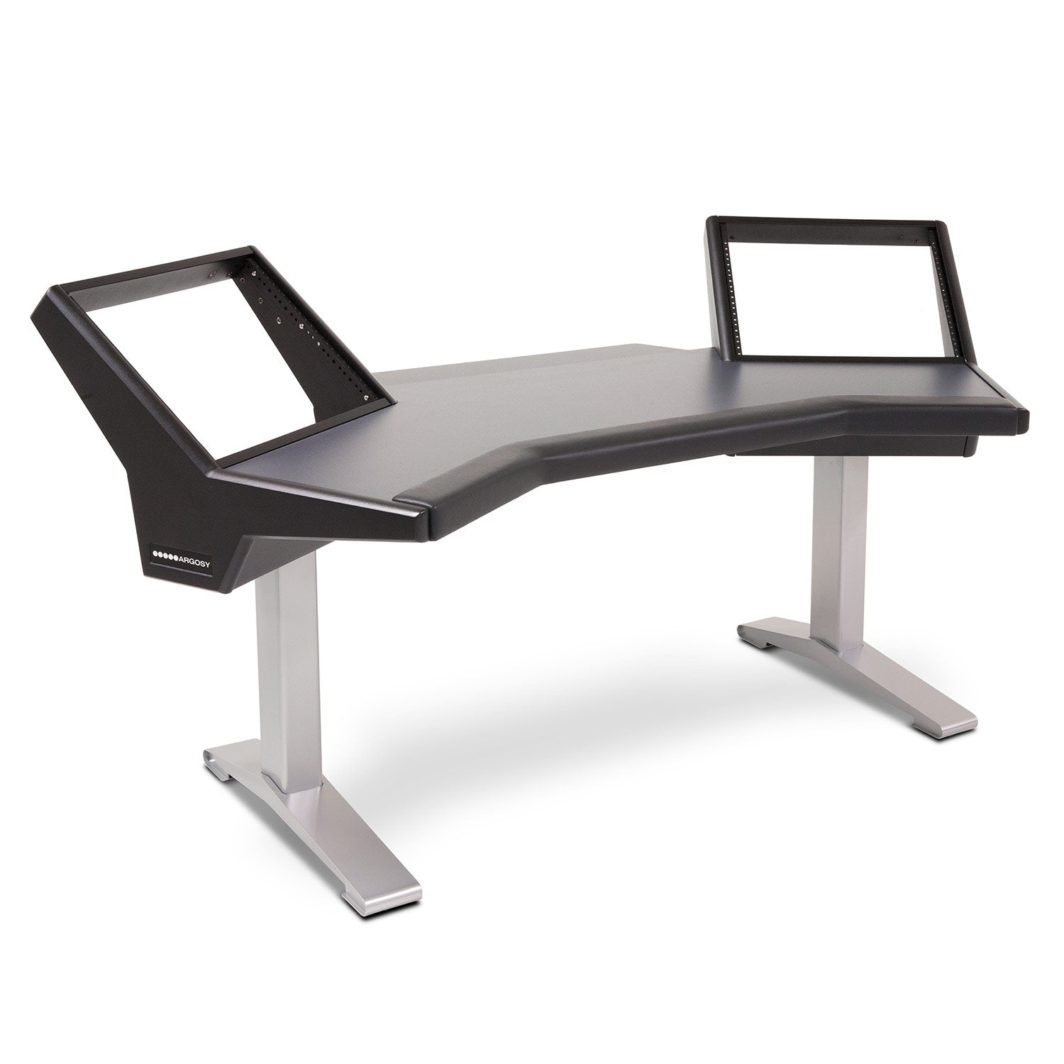 Argosy HALO-H-B-S Halo Desk W/Black End Panels And Silver Legs