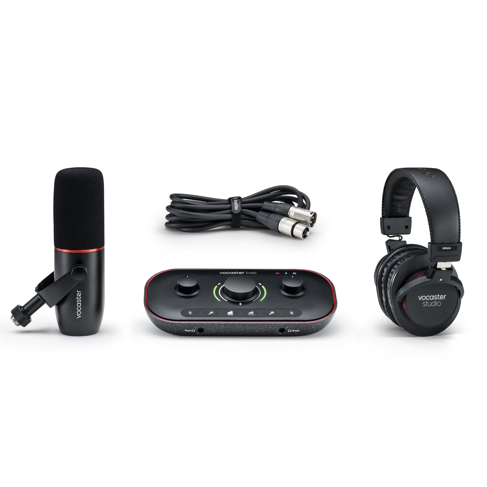 Focusrite Vocaster Two Studio - Podcasting Bundle with Microphone and Headphones