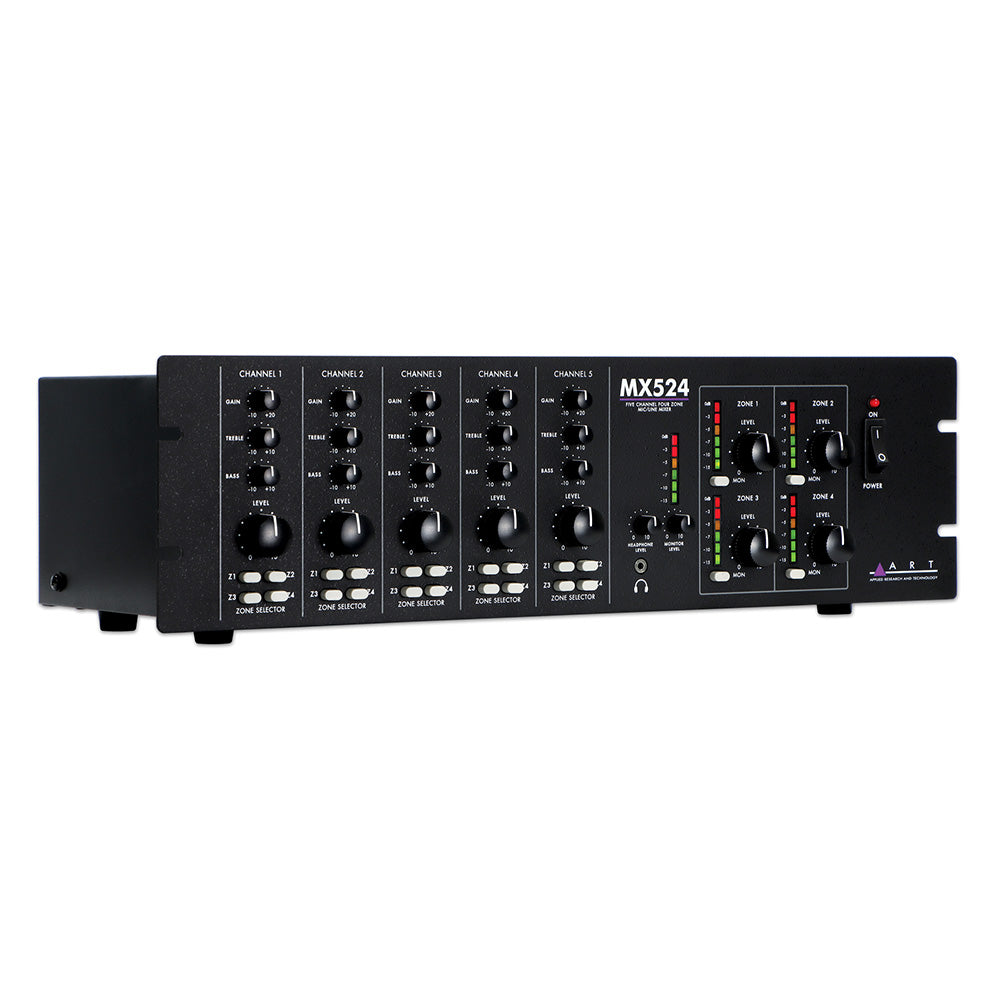 ART MX524 - Five-Channel Four-Zone Mic / Line Mixer