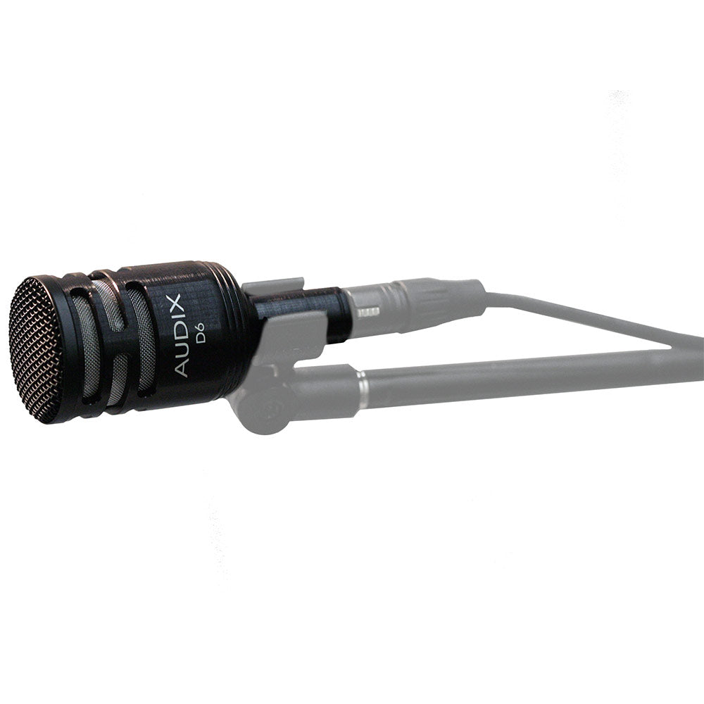 Audix D6 Compact Pre-Emphasized Dynamic Microphone Contoured For Kick Drum, Bass Cabinets