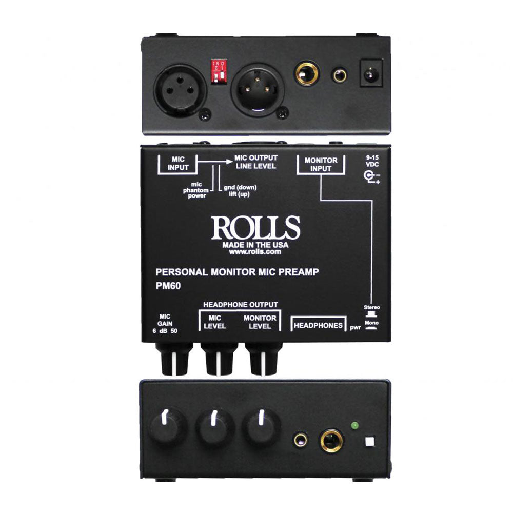 Rolls PM60 Personal Monitor Mic Preamp