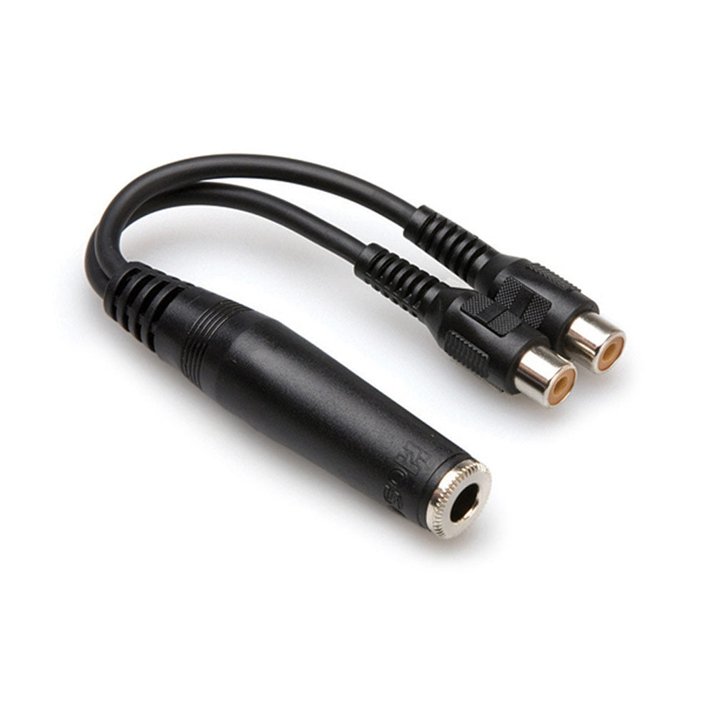 Hosa YRA-115 Y Cable, 1/4 inch TSF to Dual RCAF