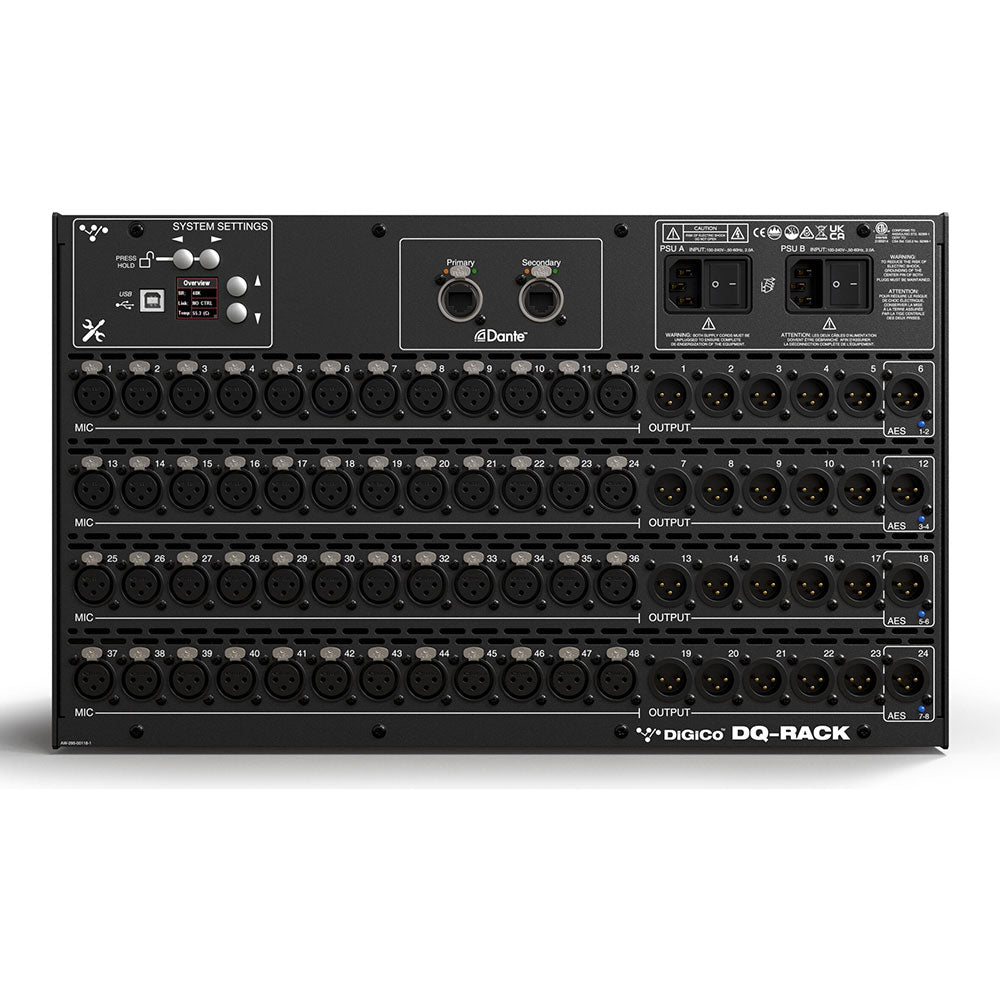 DiGiCo DQ-Rack - 48-Input 24-Output Dante Stage Box