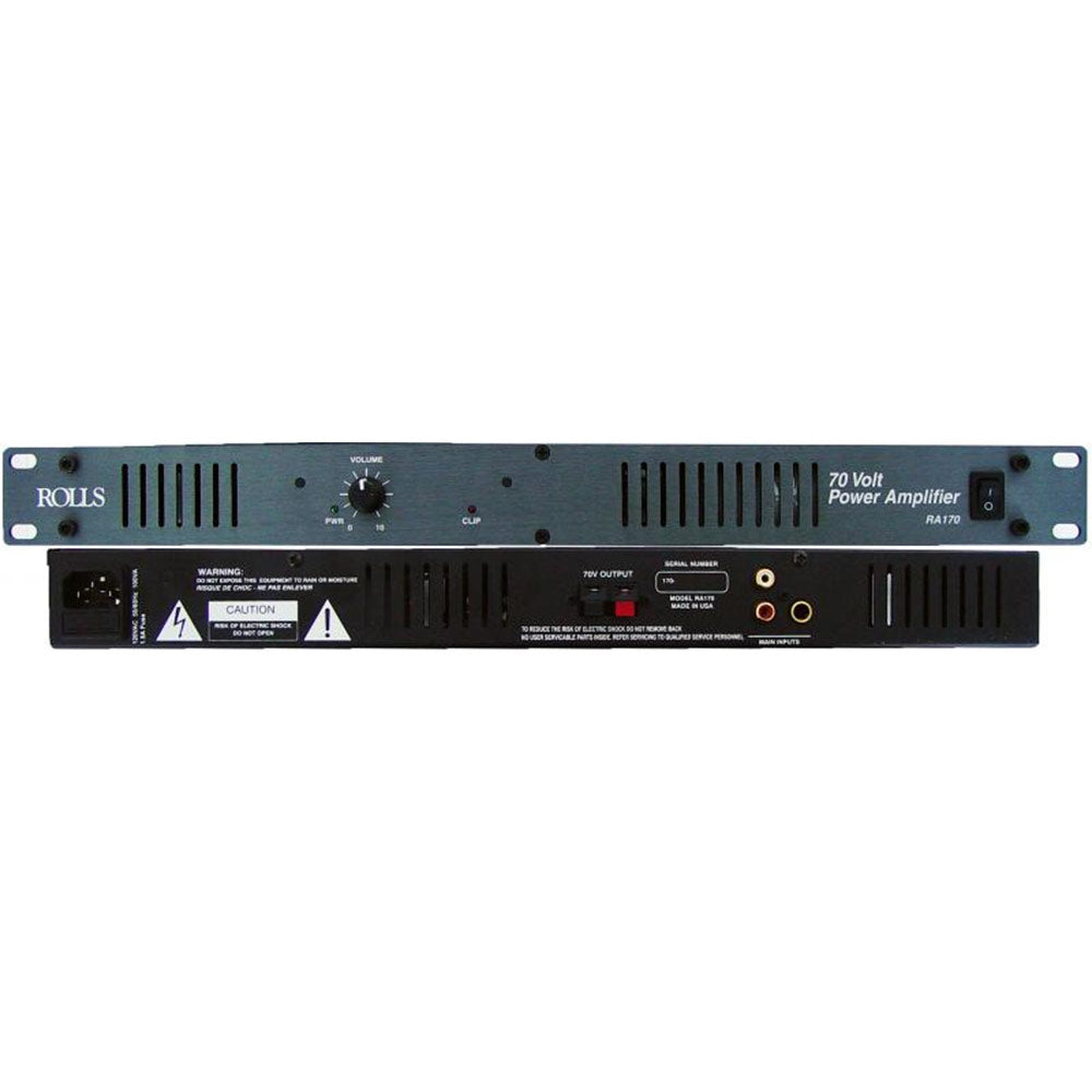 Rolls RA170 70 Volt Mono Installation Power Amplifier
