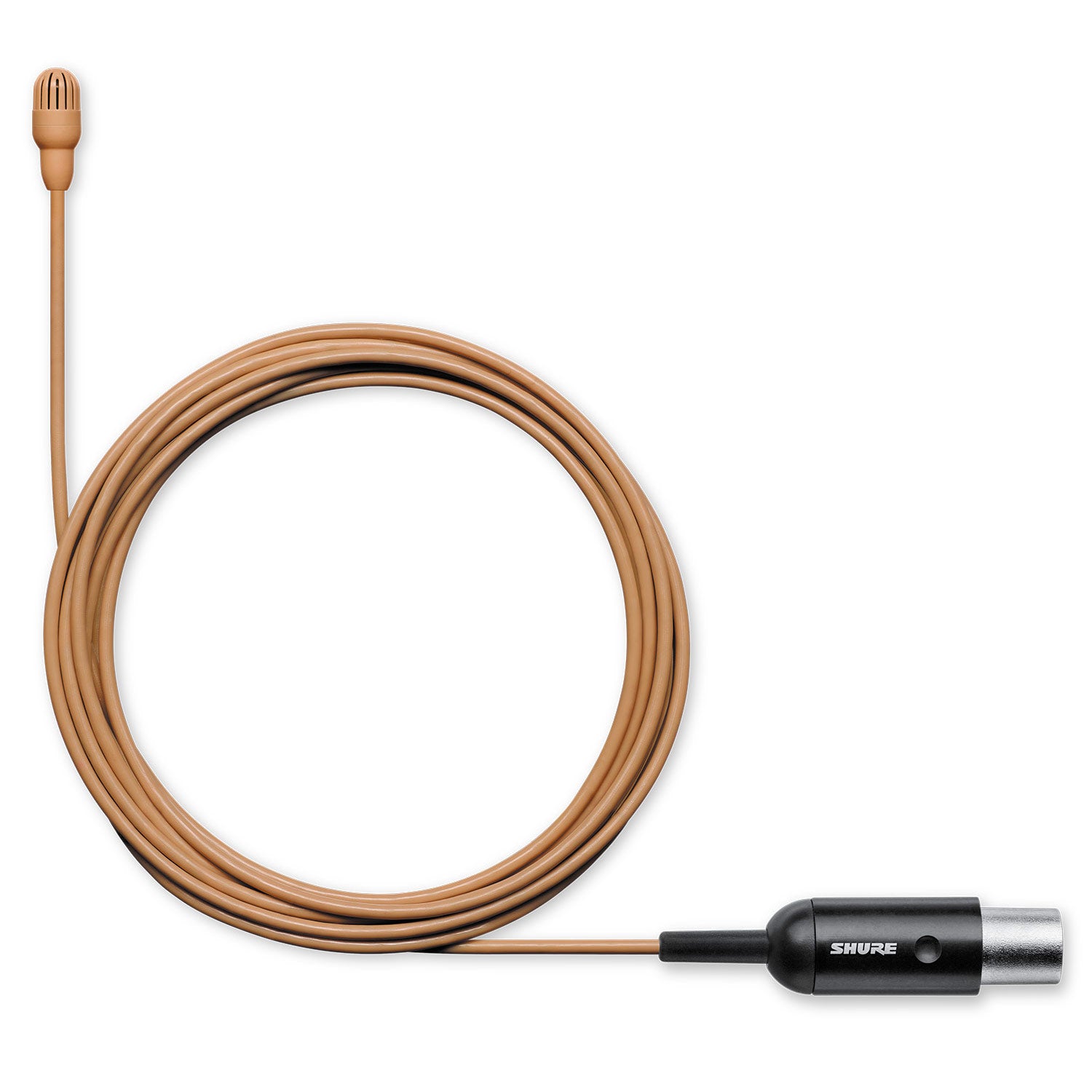 Shure TwinPlex TL47C/O-MTQG-A Subminiature Lavalier Microphone (Low Sens, MTQG, Cocoa)