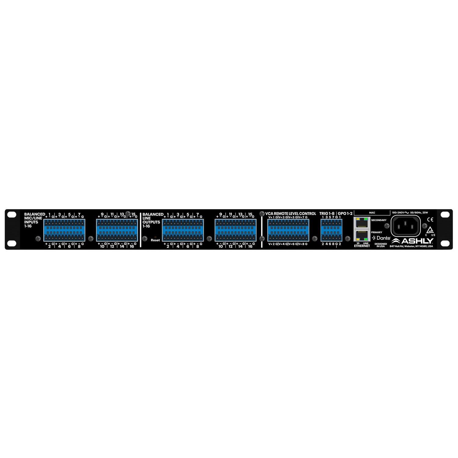 Ashly AQZ32 - AquaControl Dante Matrix Processor