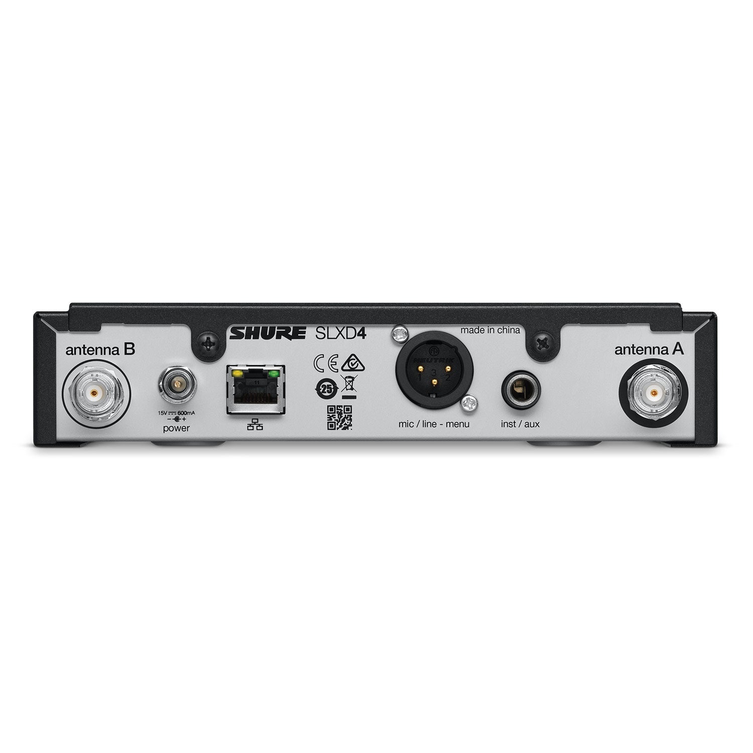 Shure SLXD4 Single-Channel Digital Wireless Receiver (H55 Band / 514-558 MHz)