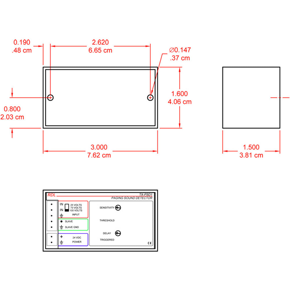 RDL TX-PSD1 Paging Sound Detector