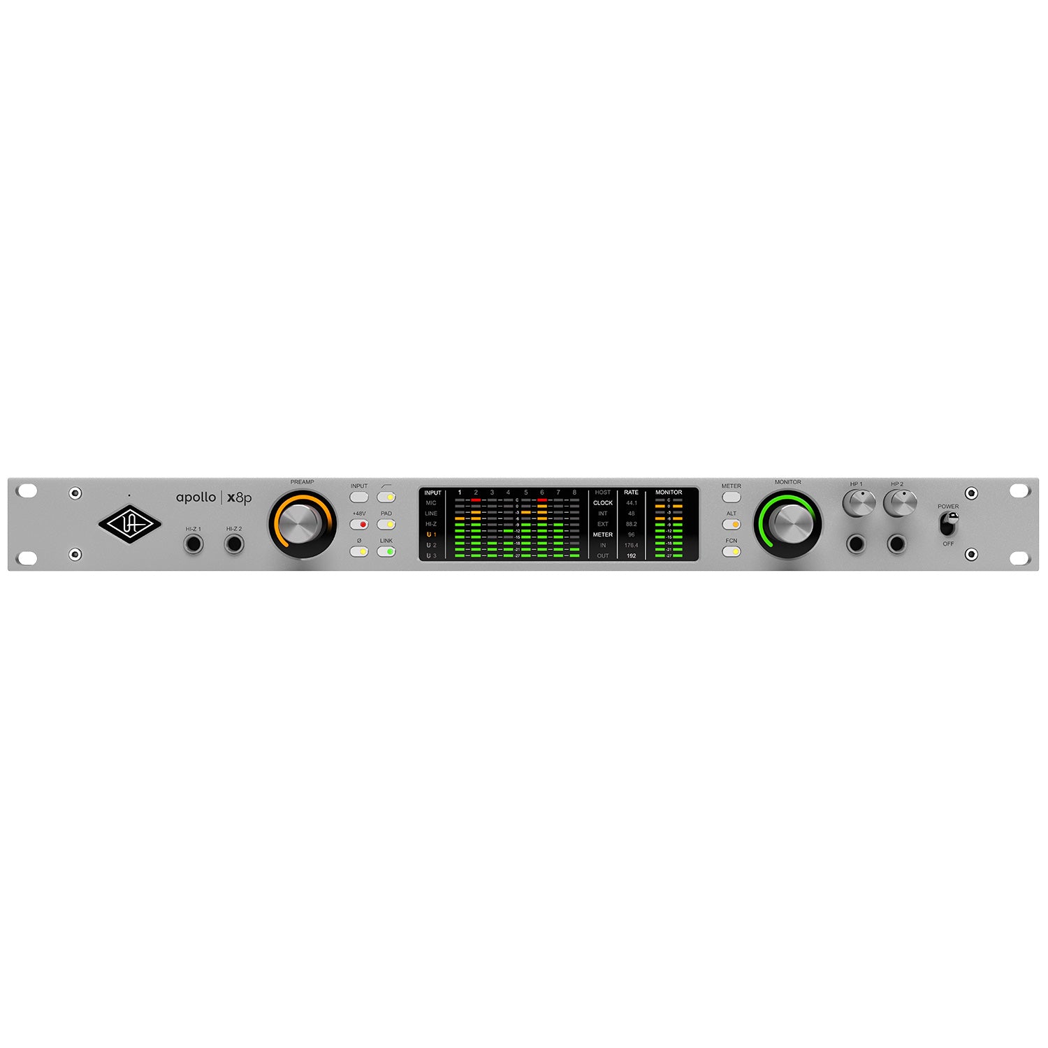 Universal Audio Apollo x8p Gen 2 - 16x22 Thunderbolt Audio Interface with Essentials Plus Plugin Bundle
