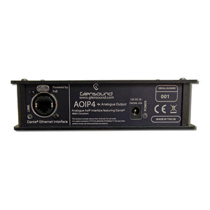 Glensound AoIP4O - 4-Channel Dante/AES67 to Analog Output Interface