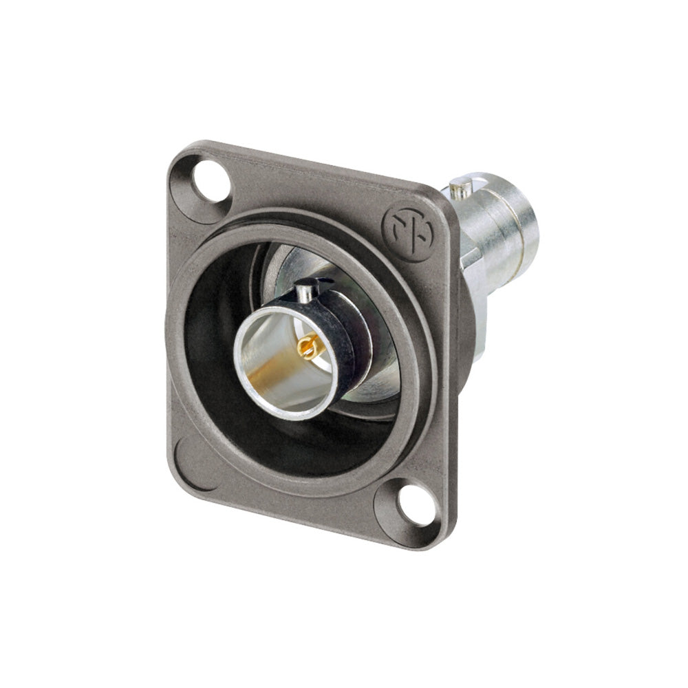 Neutrik NBB75DFGX Grounded UHD BNC D Series Chassis Feed-Thru Connector