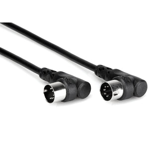 Hosa MID-310RR Right-angle MIDI Cable, Right-angle 5-pin DIN to Same, 10 feet