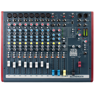 Allen and Heath ZED-60-14FX Compact Live/Recording Mixer (with USB and FX)