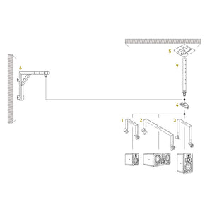 ADAM Audio Ceiling Mount for S Series with Telescoping Boom