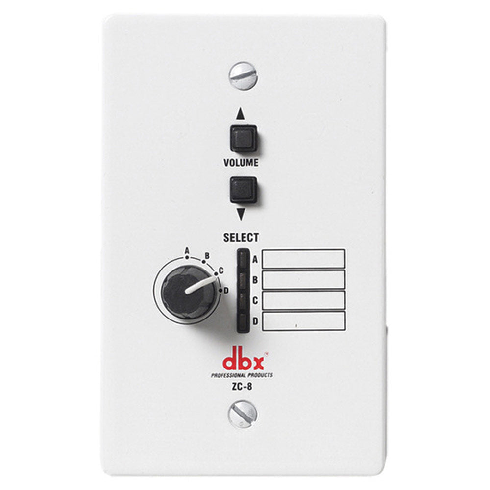 DBX ZC-8 Remote Wall-Plate Mounting Volume and Source Controller for dbx ZonePro devices