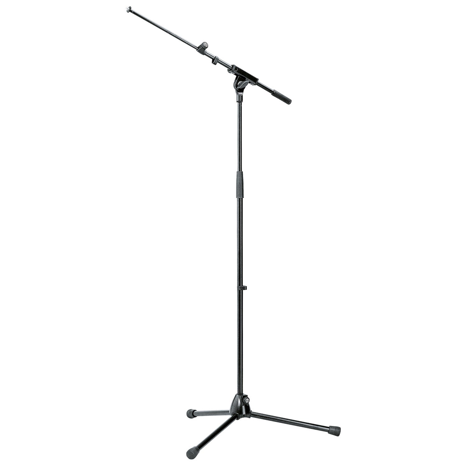 K + M 210/8 Adjustable Heavy Duty Microphone Stand with Extendable Boom Arm - Black