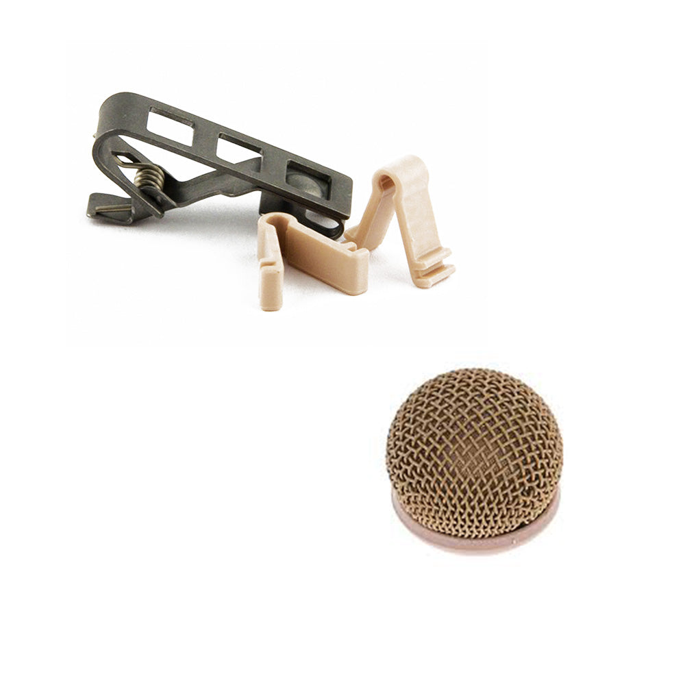 Sennheiser MKE 2-4-3C GOLD Omnidirectional Lavalier Microphone Kit (Beige / 3-Pin Lemo)