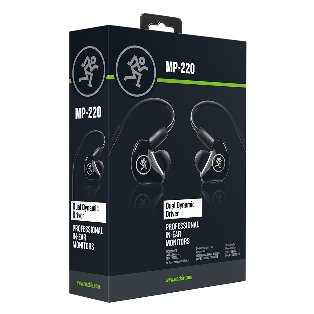 Mackie MP-220 - Dual Dynamic Driver Professional In-Ear Monitors