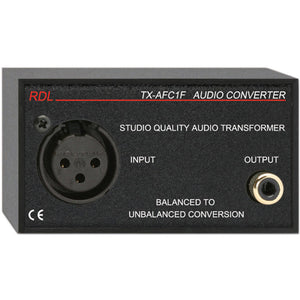 RDL TX-AFC1F Studio Quality Audio Format Converter - Balanced to Unbalanced Transformer
