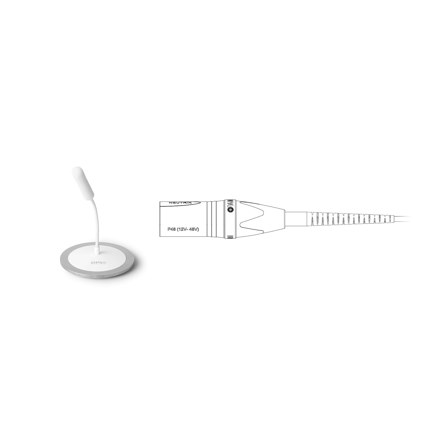 DPA Microphones 4098 CORE - Supercardioid Tabletop Microphone (White / XLR / 17" Disk)