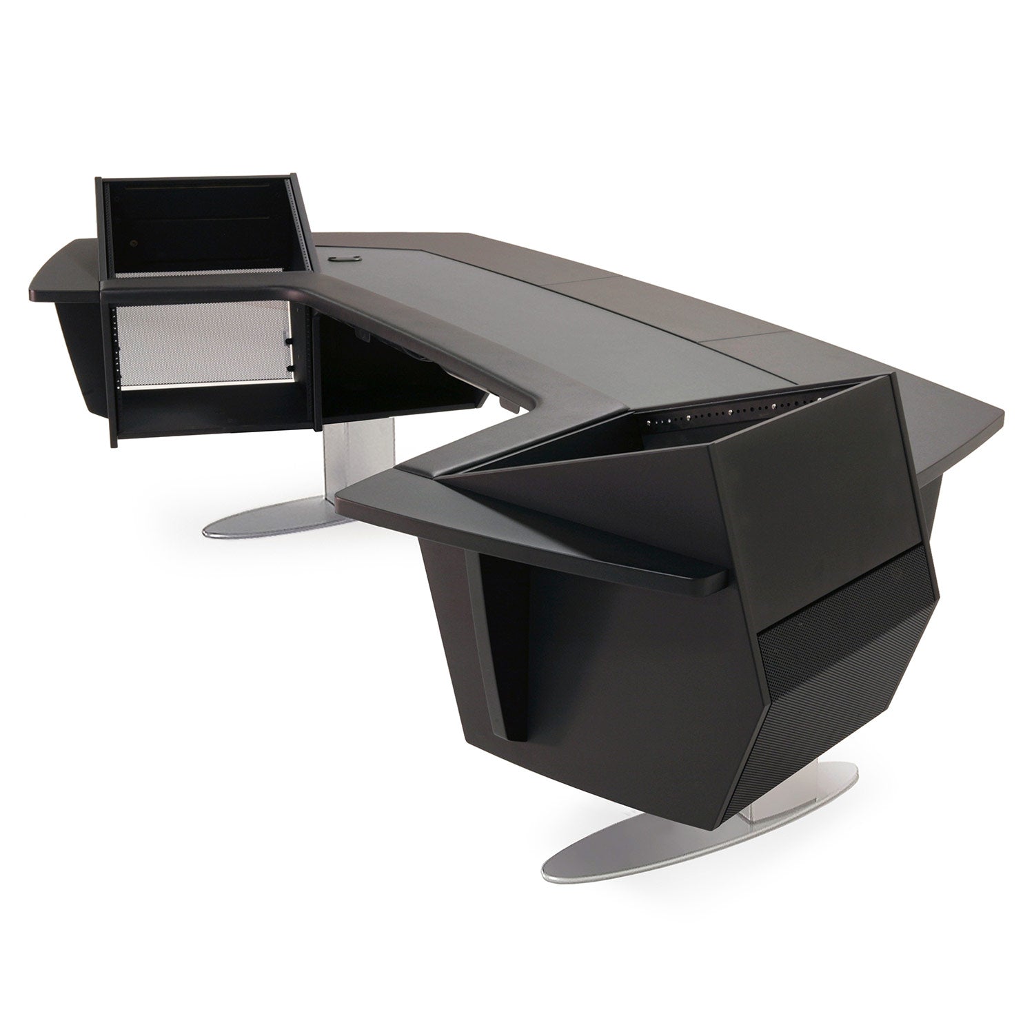 Argosy A520S-LR-B-B Aura.520S Sit-Stand Workstation W/Upper Rack On Left & Right