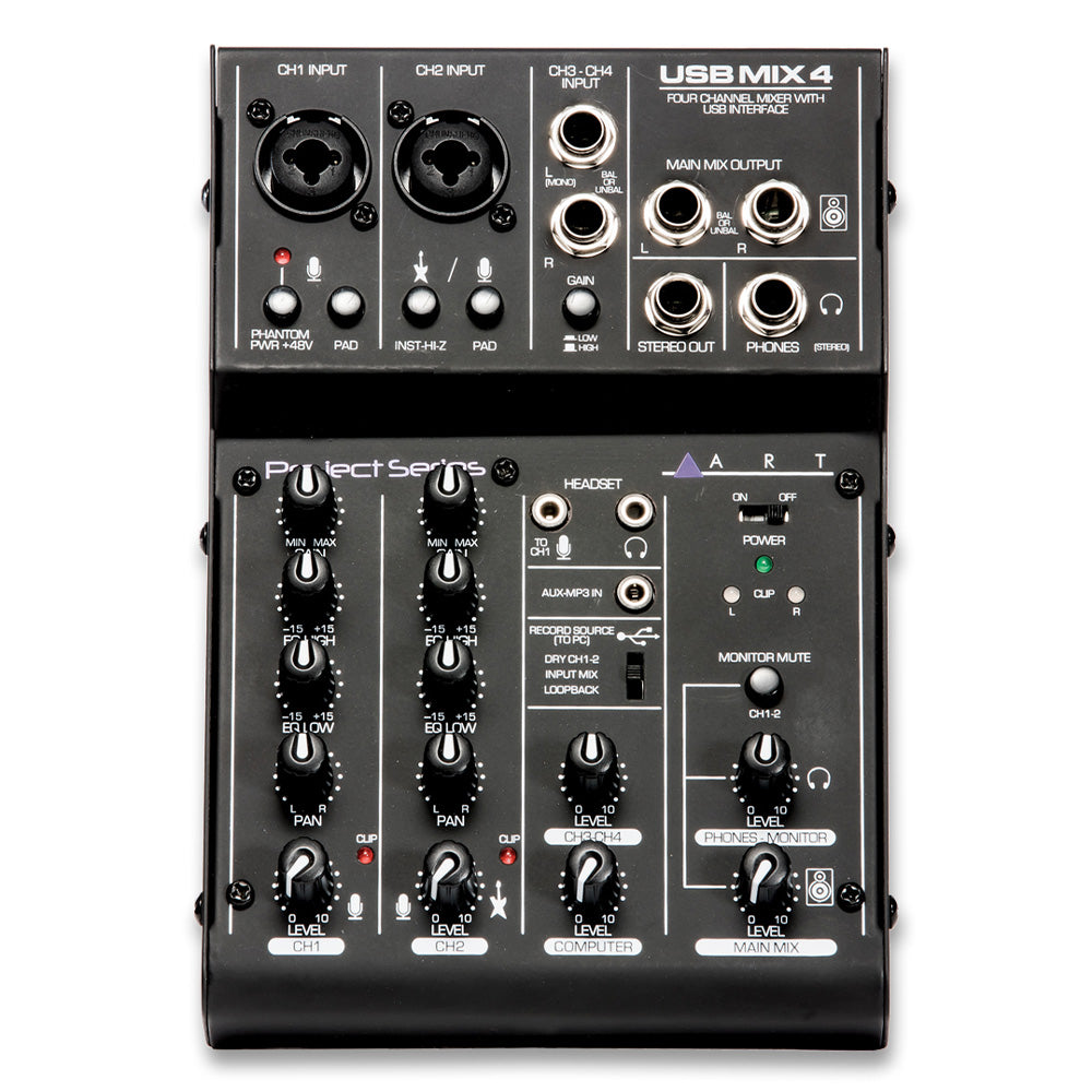 ART USBMix4 - Four-Channel Mixer with USB Interface