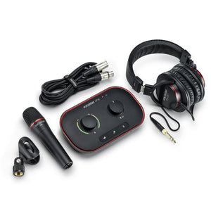 Focusrite Vocaster One Studio - Podcasting Bundle with Microphone and Headphones