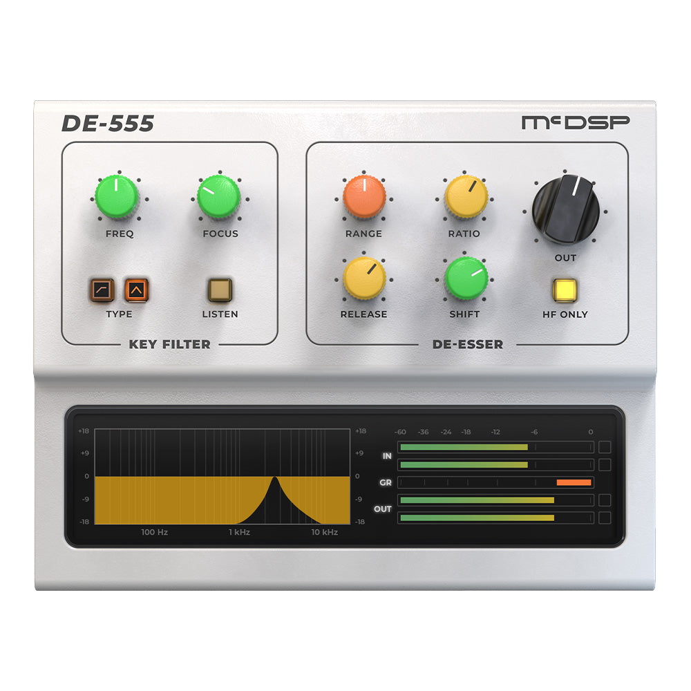 McDSP DE555 HD V7 - De-Esser Plugin (VST/AU/AAX DSP)