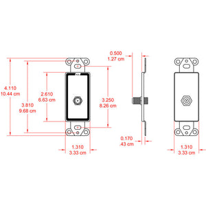 RDL D-F Double Type F Jack on D Plate - Custom Engraving Option