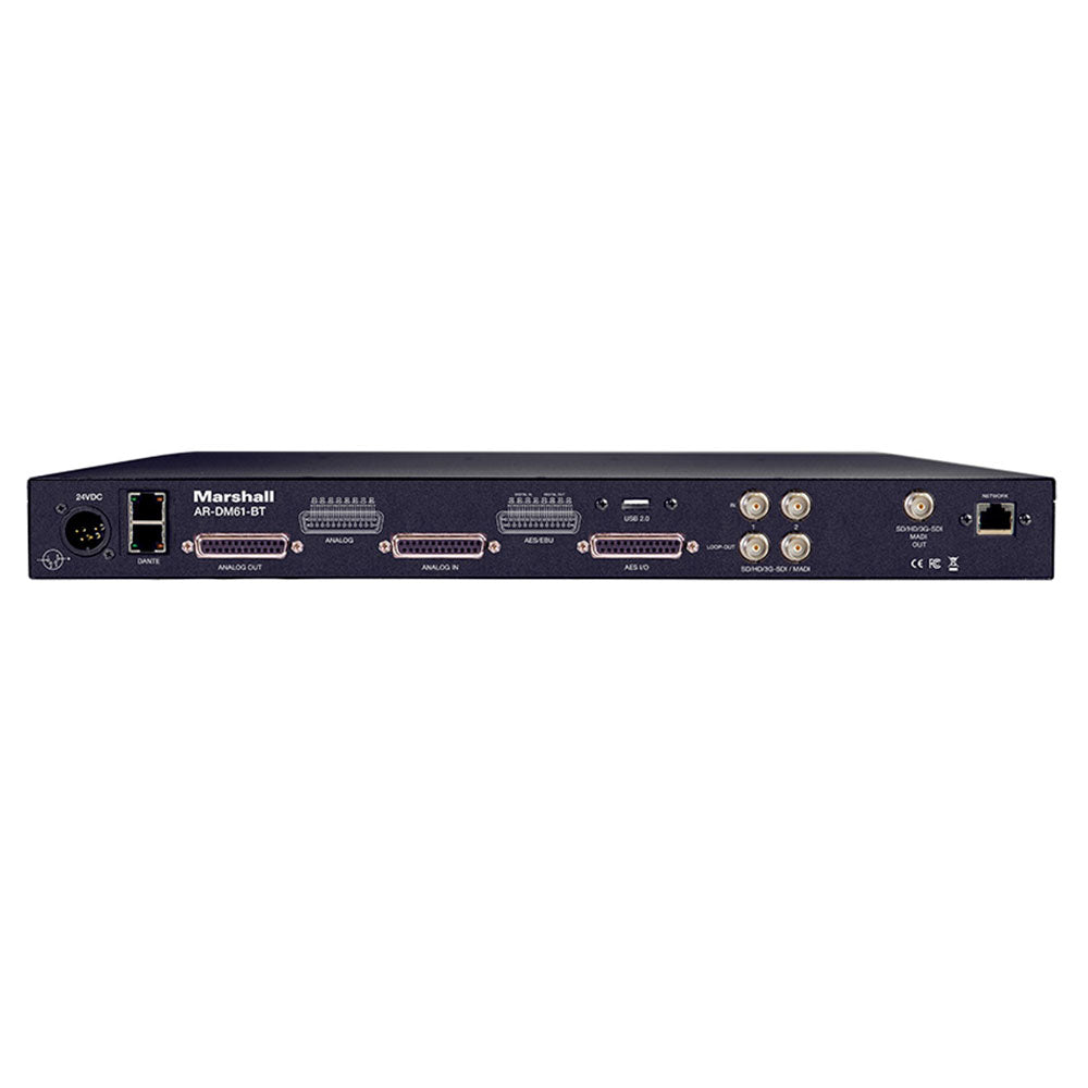 Marshall Electronics AR-DM61-BT-64DT - Multichannel Digital Audio Monitor with Dante