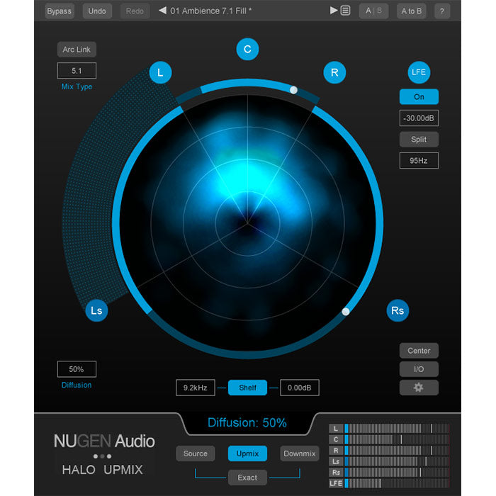 NUGEN Audio Halo Upmix - Surround Sound Upmixing Plugin with 3D Extension (VST/AU/AAX)