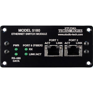 Studio Technologies Model 5180-01 Ethernet Switch Module with Optical Transceiver